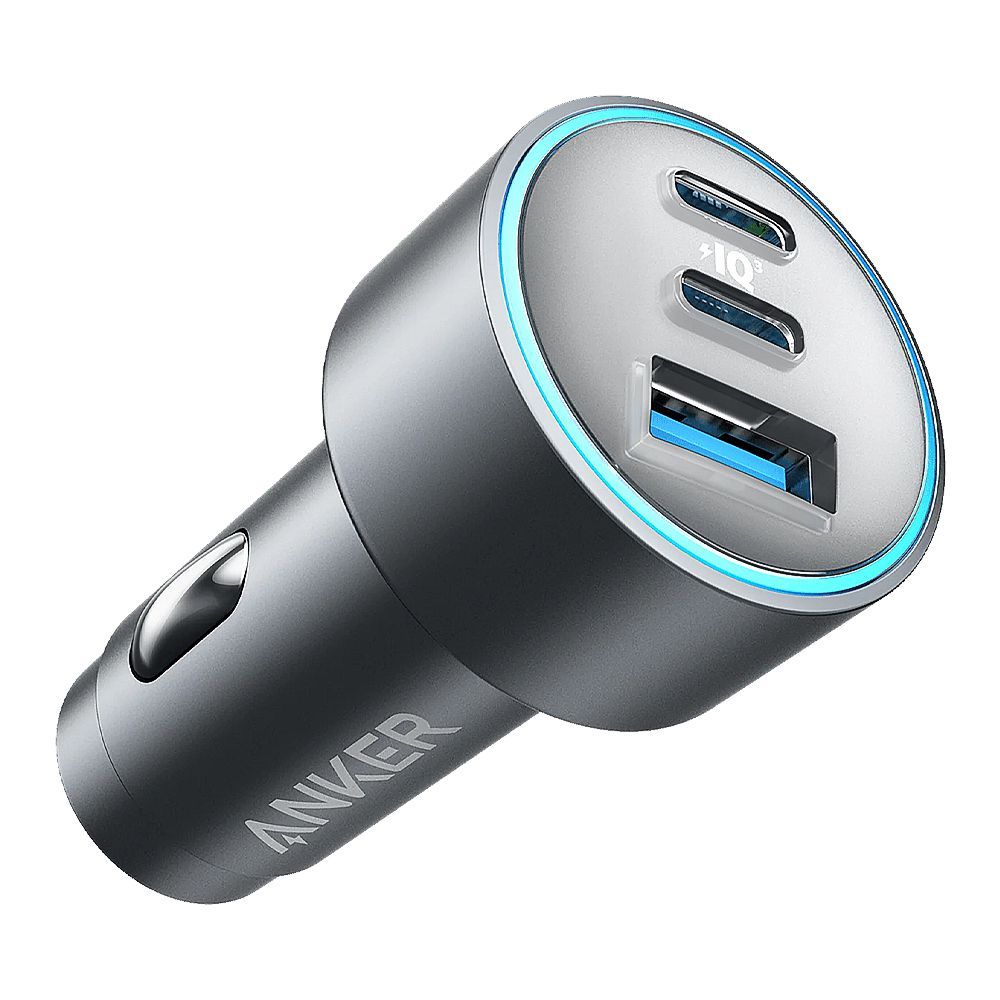 Anker 535 Triple Port Car Charger (67W, USB-C & 1 USB-A), Gray, A2731HA1 - Main Image