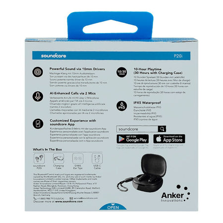 Anker Soundcore P20i True Wireless Earbuds, 30H Playtime, Blue, A3949032 - Image 3