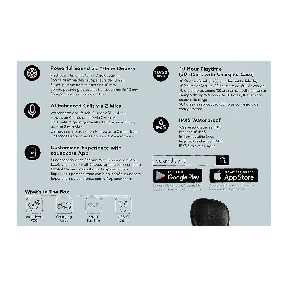 Anker Soundcore P20i True Wireless Earbuds, 30H Playtime, Blue, A3949032 - Image 4