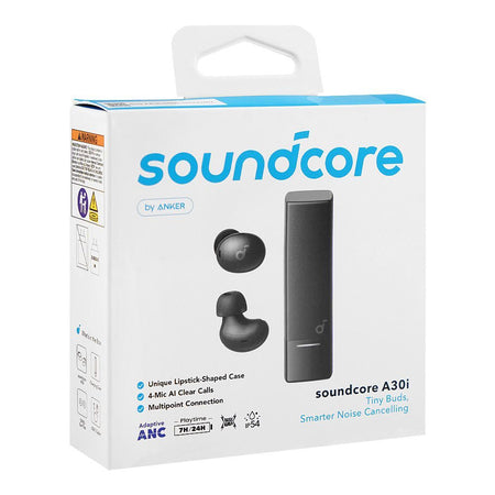 Anker Soundcore A30i Smart Noise Cancelling Tiny Wireless Earbuds, 24H Playtime, Black, A3958H11 - Image 2