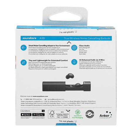 Anker Soundcore A30i Smart Noise Cancelling Tiny Wireless Earbuds, 24H Playtime, Black, A3958H11 - Image 3