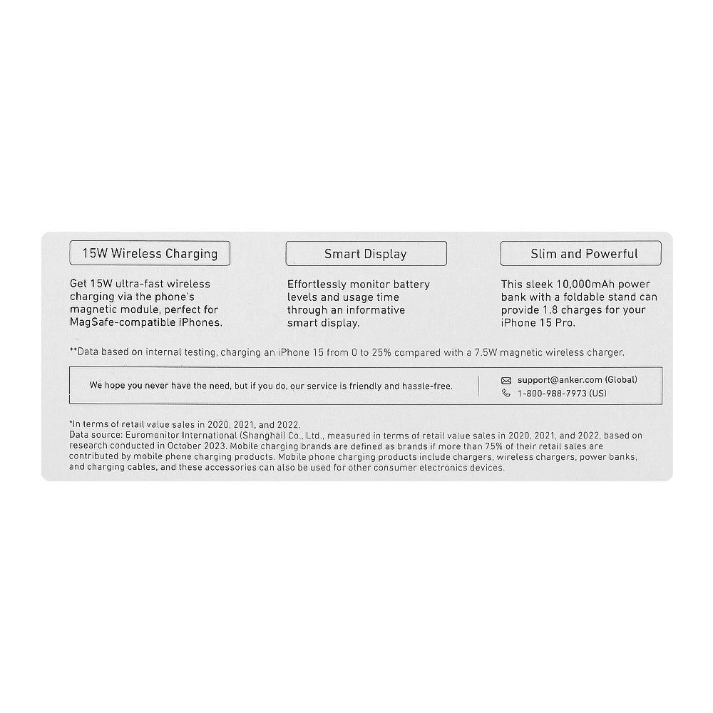 Anker MagGo Power Bank (10000mAh, 15W), For iPhone 15/14/13/12 Series, Black, A1654H11 - Image 6