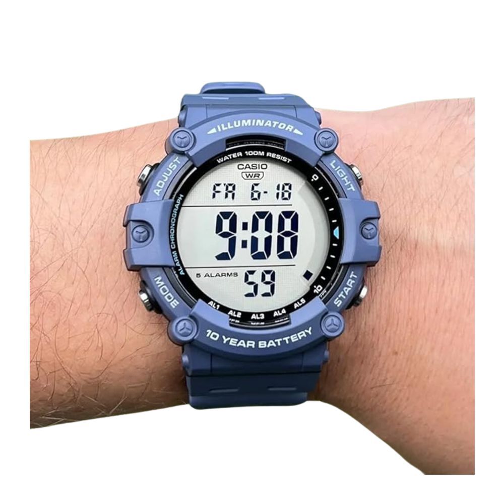 Casio Men's Digital Wrist Watch With Resin Strap, AE-1500WH-2AVDF - Main Image