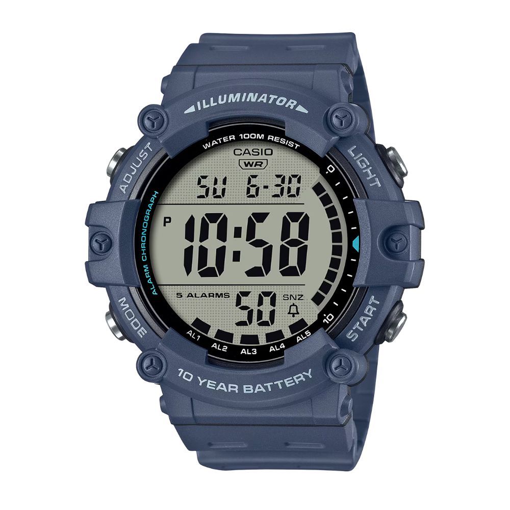 Casio Men's Digital Wrist Watch With Resin Strap, AE-1500WH-2AVDF - Image 2