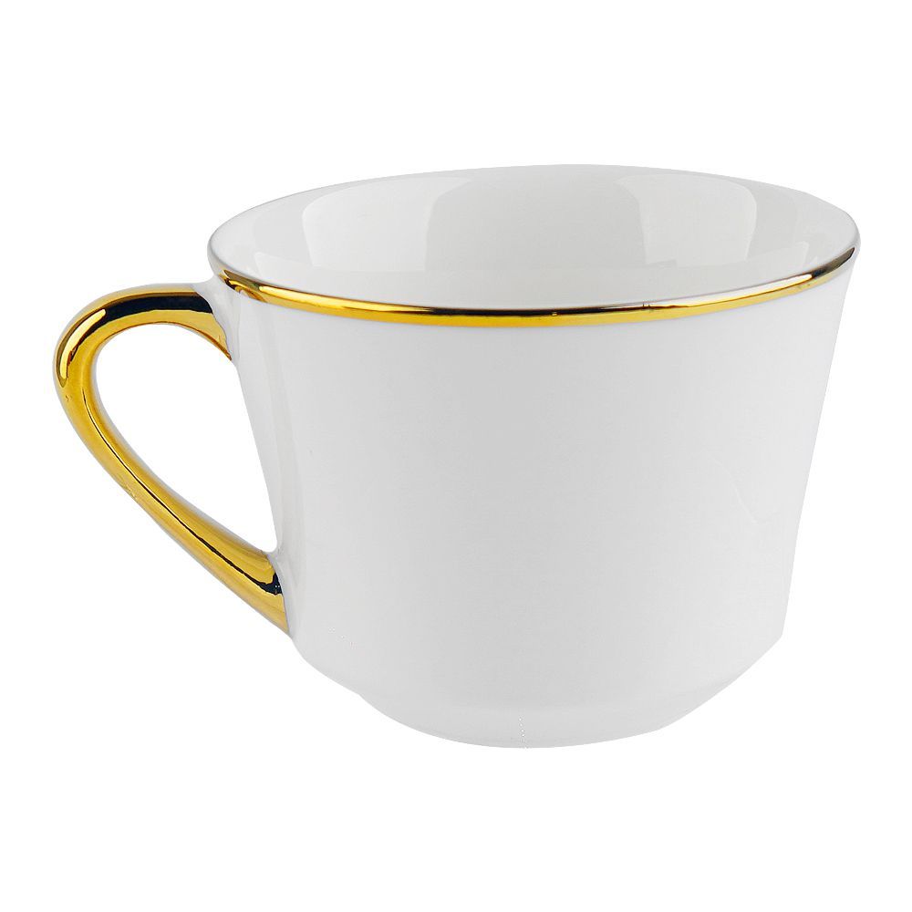 Table Top Tea Cup & Saucer Set, 12-Piece, Thick Gold Design - Image 2