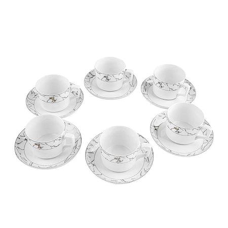 Table Top Tea Cup & Saucer Set, 12-Piece, JC Design - Main Image
