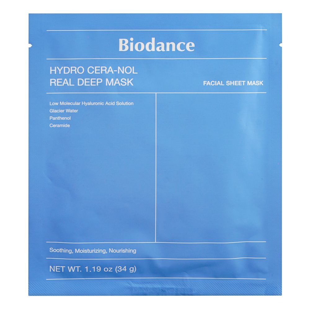 BIODANCE Hydro Cera-nol Deep Hydration Facial Sheet Mask, Soothing & Moisturizing Face Mask, 34g - Main Image