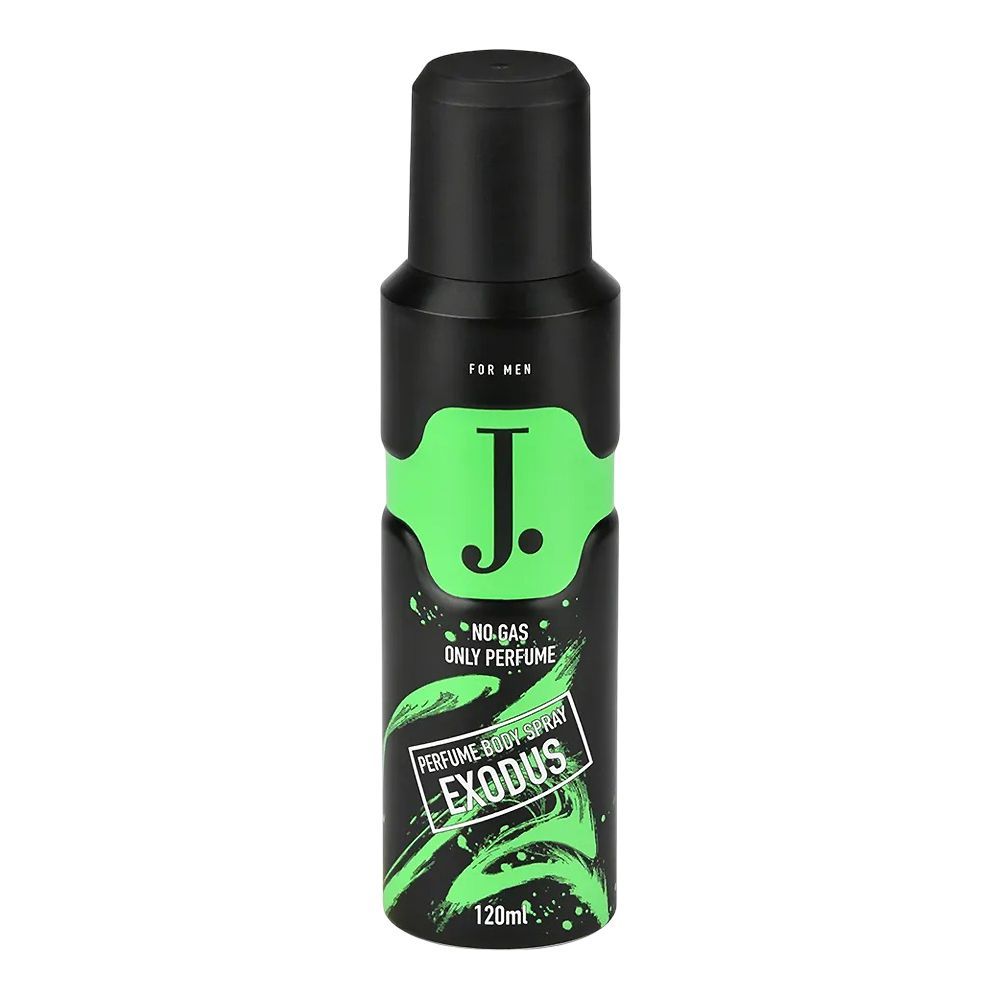 J. Exodus No Gas Perfume Body Spray, For Men, 120ml - Main Image