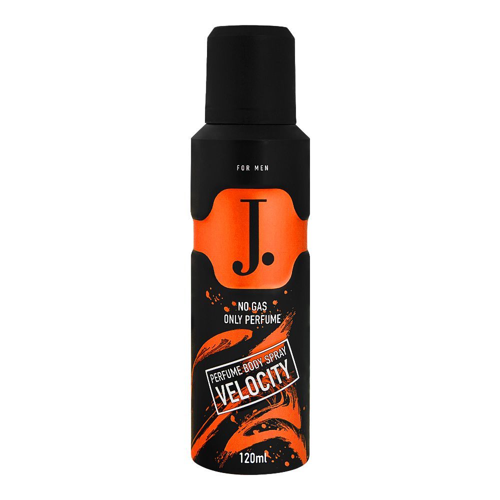 J. Velocity No Gas Perfume Body Spray, For Men, 120ml - Main Image