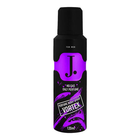 J. Vortex No Gas Perfume Body Spray, For Men, 120ml - Main Image