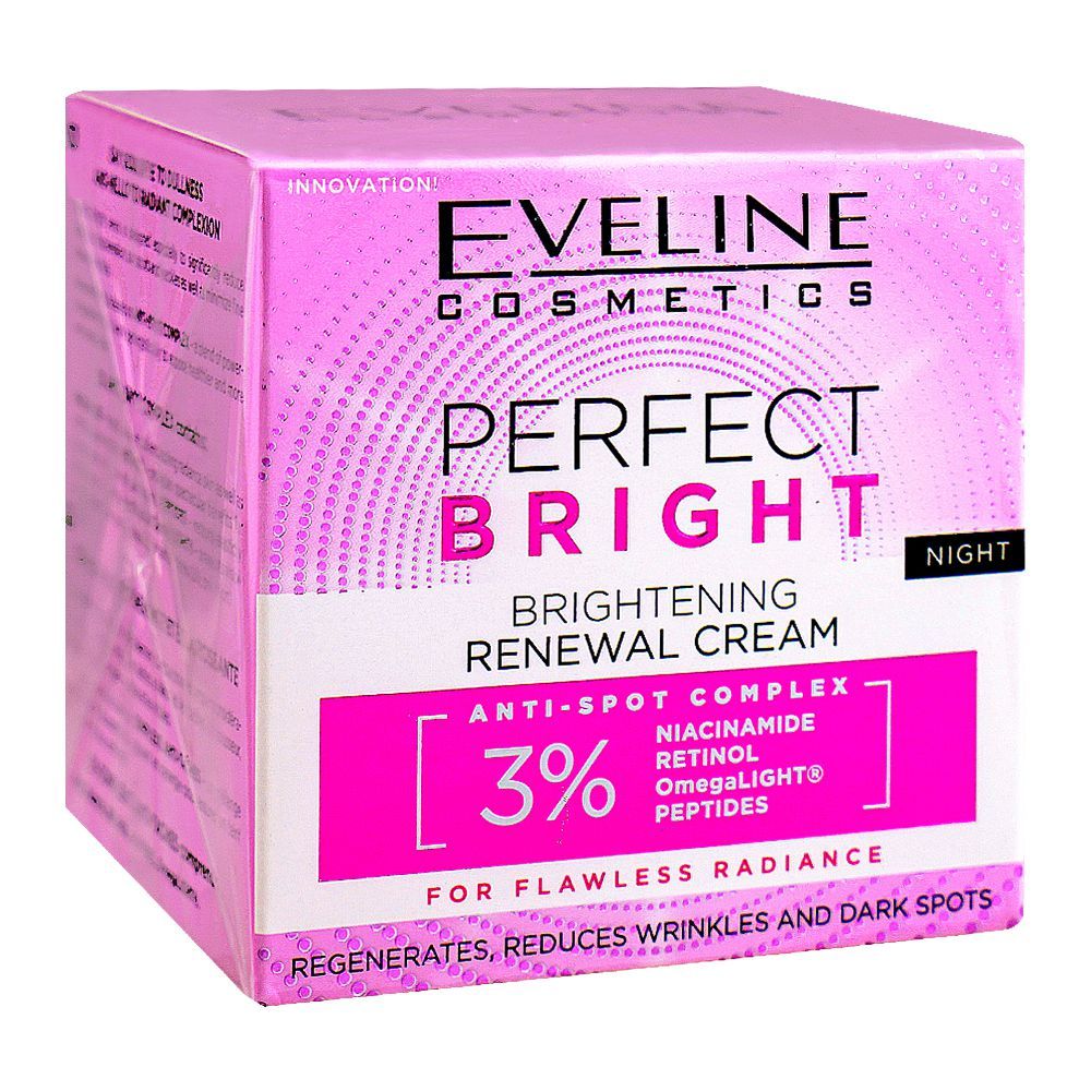 Eveline Brightening Renewal Night Cream, Anti Dark Spots, For Even-Toned Radiant Skin, 50ml - Main Image