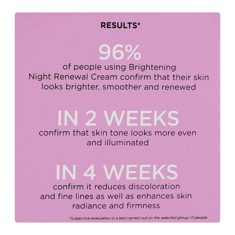 Eveline Brightening Renewal Night Cream, Anti Dark Spots, For Even-Toned Radiant Skin, 50ml - Image 5