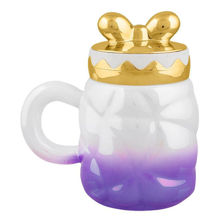Bow Tie Ceramic Coffee & Tea Mug with Lid, Purple, MG -1 - Image 3