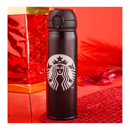 Starbucks Stainless Steel Thermos Water Bottle, 500ml, Black, H-8 - Main Image