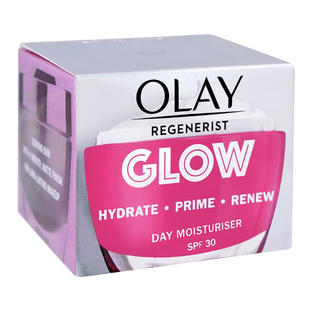 Olay Regenerist Glow Hydrate+Protect+Renew Day Moisturizer, Hydrating & Anti-Aging Face Cream, SPF 30, 50ml - Image 2