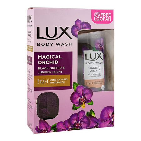 Lux Magical Orchid Body Wash with Black Orchid & Juniper Scent, Paraben Free, Free Loofah, 520ml - Main Image