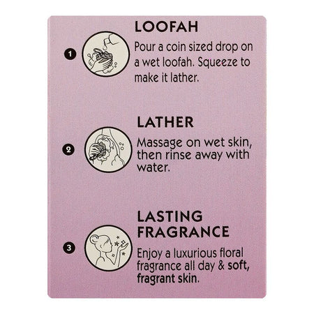 Lux Magical Orchid Body Wash with Black Orchid & Juniper Scent, Paraben Free, Free Loofah, 520ml - Image 6
