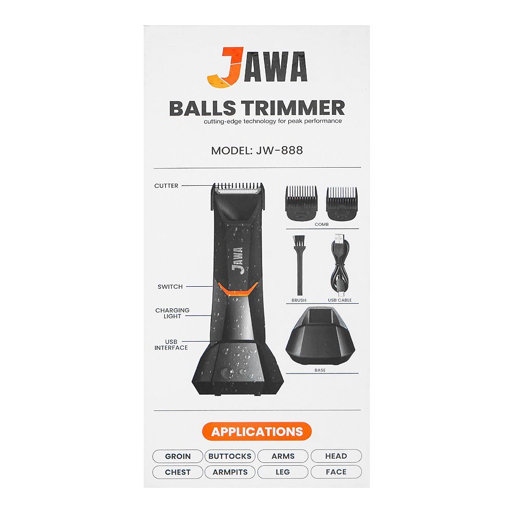 Jawa Balls Hair Trimmer, Private Area & Body Hair Grooming, Under Leg & Arm Trimmer, JW-888 - Image 6
