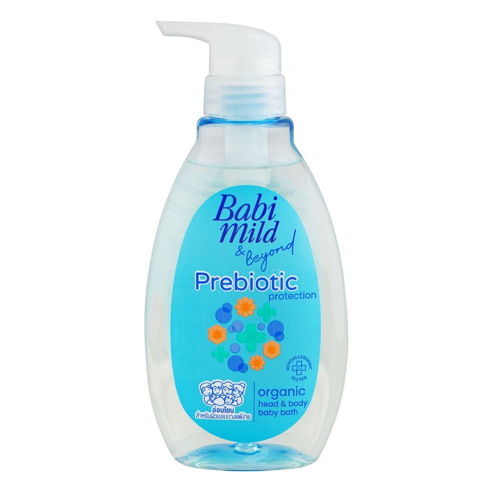 Babi Mild & Beyond Prebiotic Protection Organic Baby Head & body Bath, 380ml - Main Image