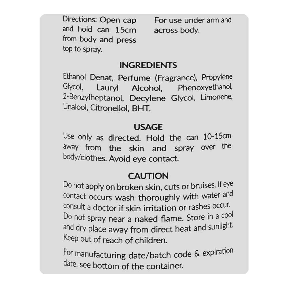 Markhor Blanc Frost Bite Body Spray (No Gas), For Men, 120ml - Image 3