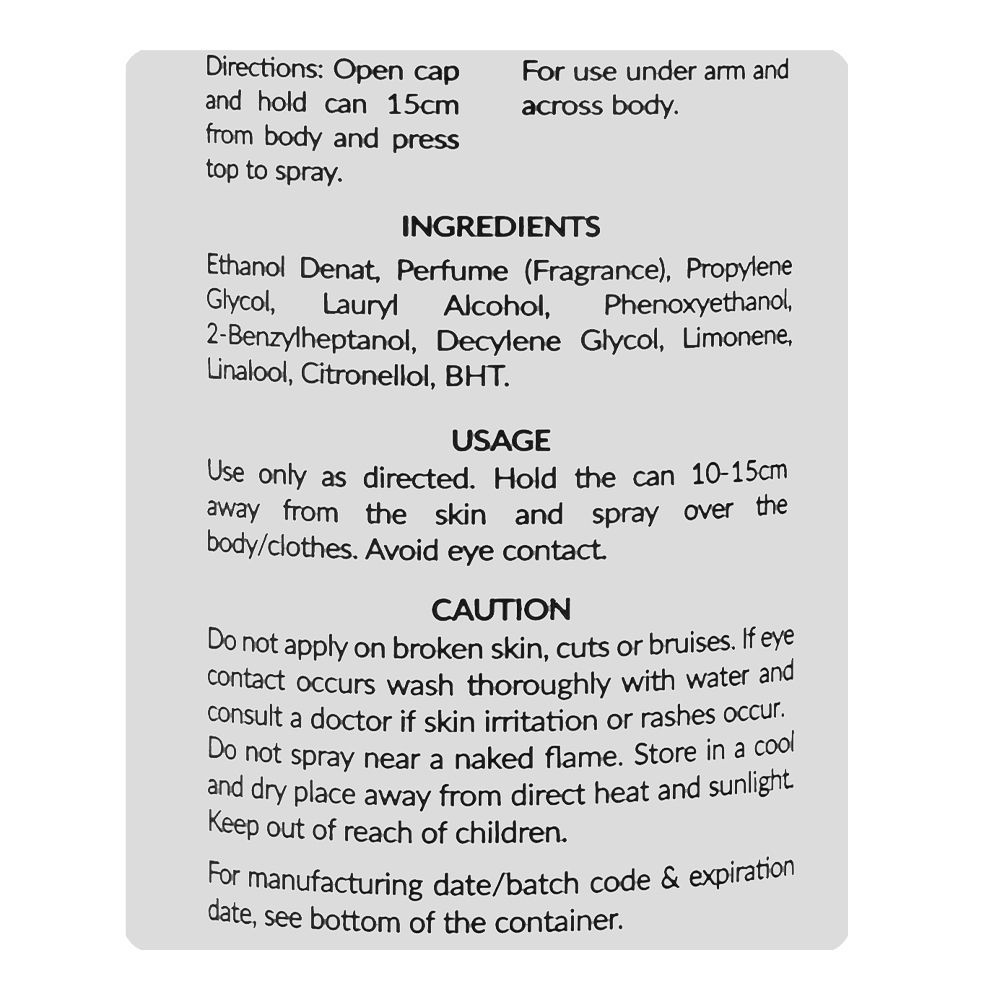 Markhor Blanc Frost Fire Body Spray (No Gas), For Men, 120ml - Image 3