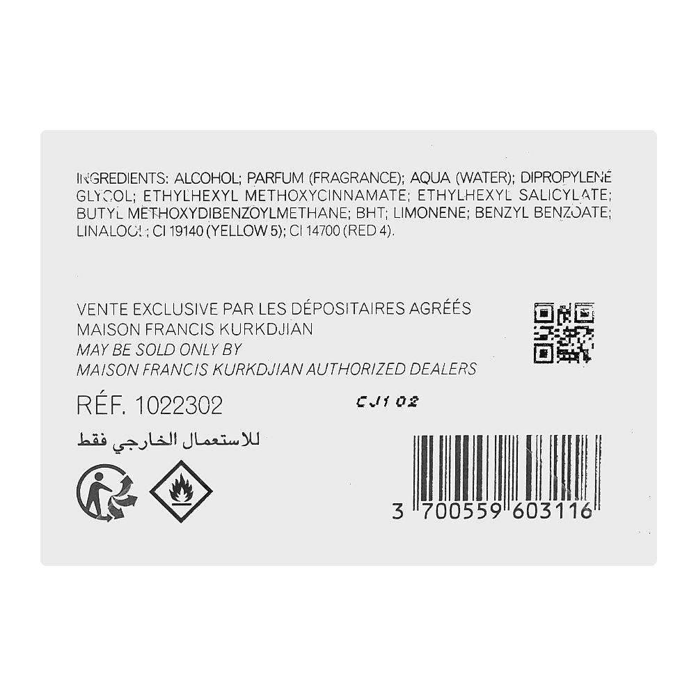 Maison Francis Kurkdjian Baccarat Rouge 540 - White Perfume, Eau de Parfum, For Men & Women, 100ml - Image 5