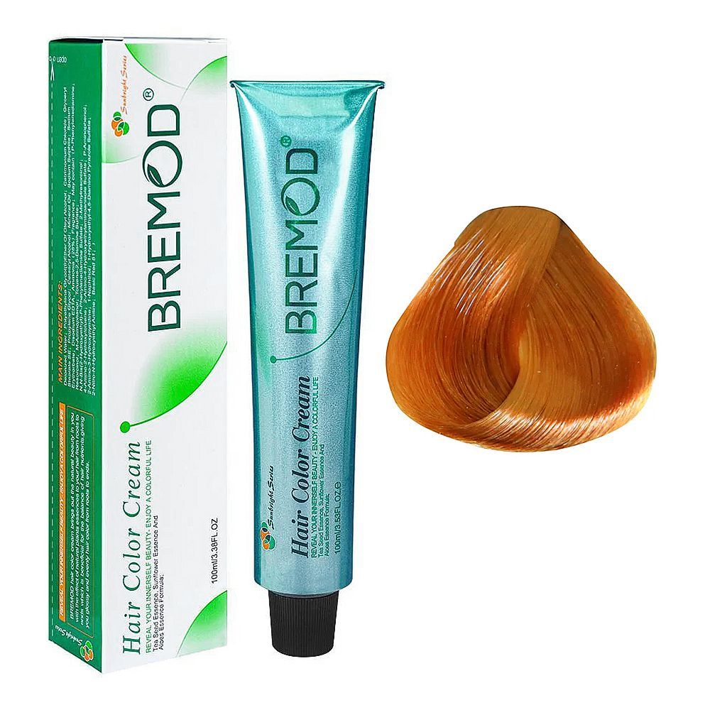 Bremod Hair Color Cream - Salon Quality Hair Dye, 100ml, 7/3 Medium Gold Brown - Main Image