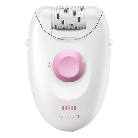 Braun Silk-epil 1 Epilator, White/Pink, SE-1176 - Main Image