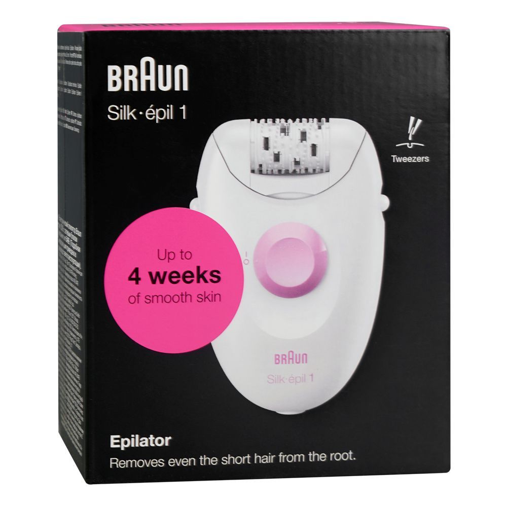 Braun Silk-epil 1 Epilator, White/Pink, SE-1176 - Image 2