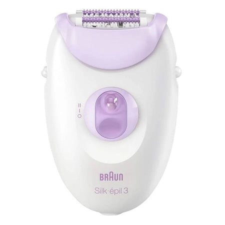 Braun Silk-epil 3 Epilator, White/Purple, 3000 - Main Image