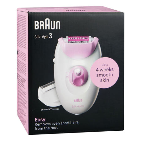 Braun Silk-epil 3 Epilator, White/Pink, 3031 - Image 2