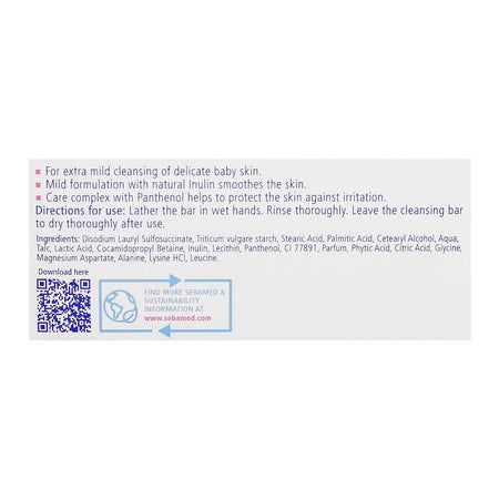 Seba Med Baby Cleansing Soap Bar, 100g - Image 3