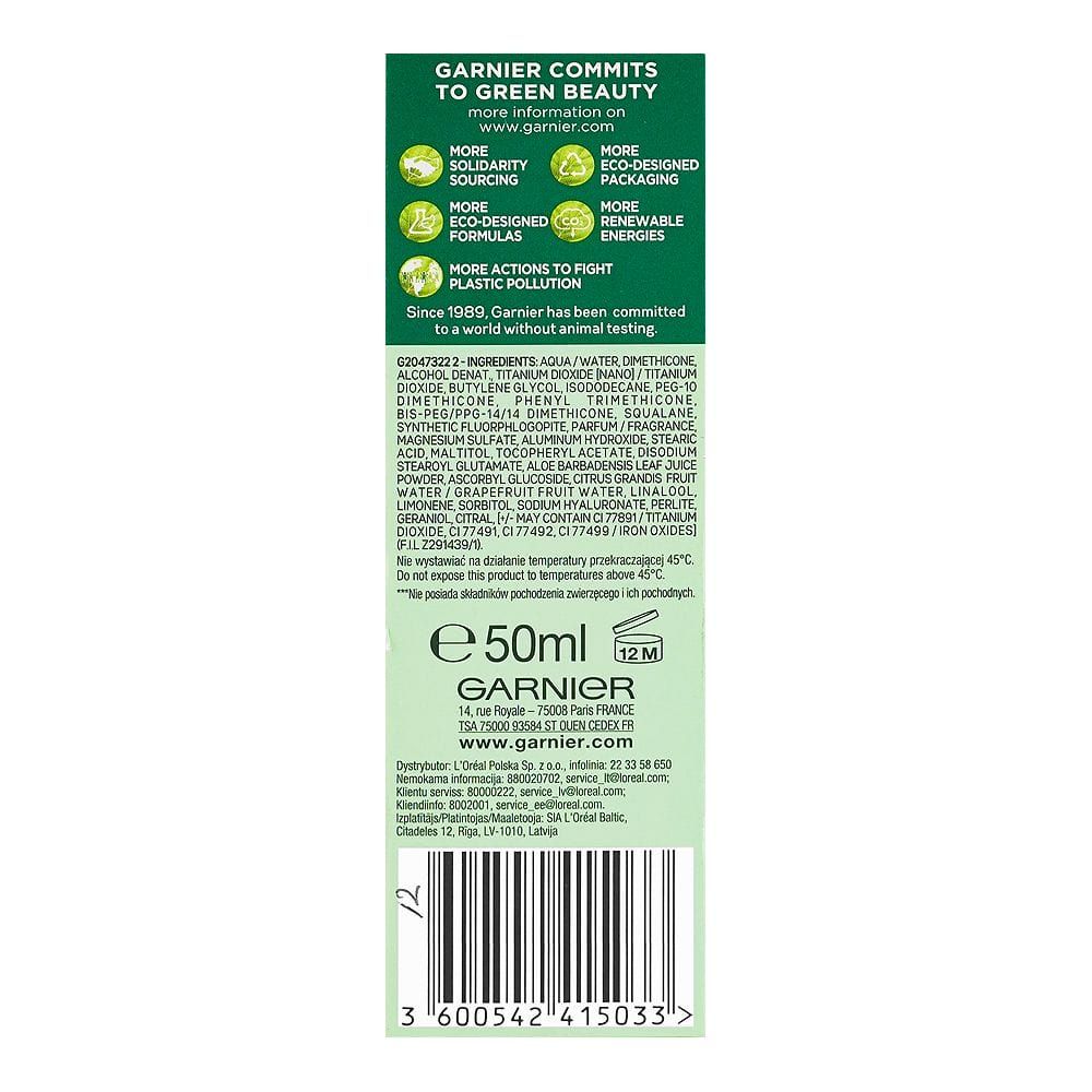 Garnier Skin Naturals Hyaluronic Aloe All-In-1 BB Cream, For Combination To Oily Skin, Medium, 50ml - Image 2