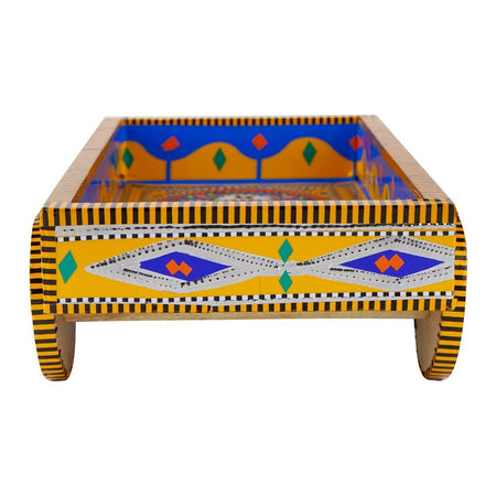 Star Shine Truck Art Decorative Wheel Serving Tray Small, Yellow - Image 2