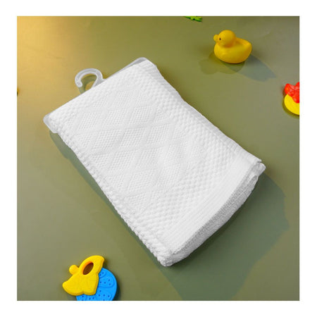 Kids Center Baby Bath Towel, White - Main Image