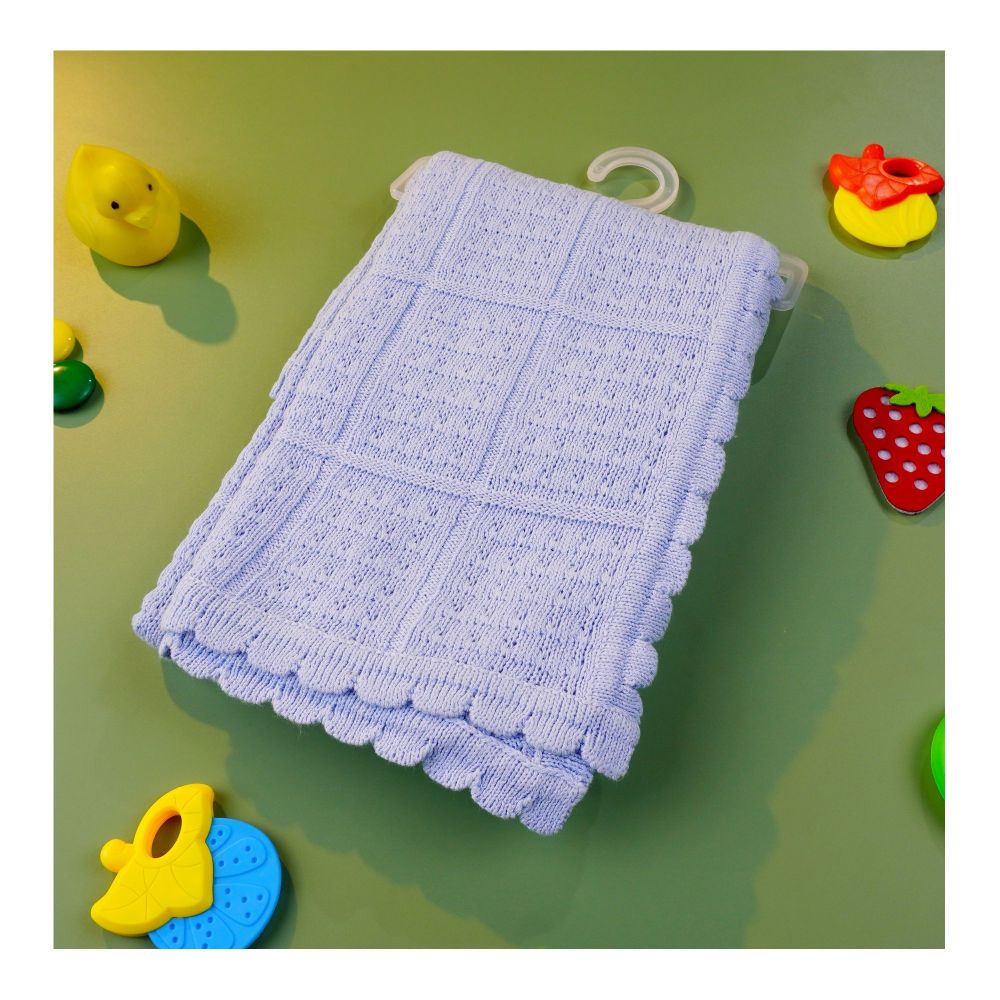 Kids Center Baby Bath Towel, Blue - Main Image