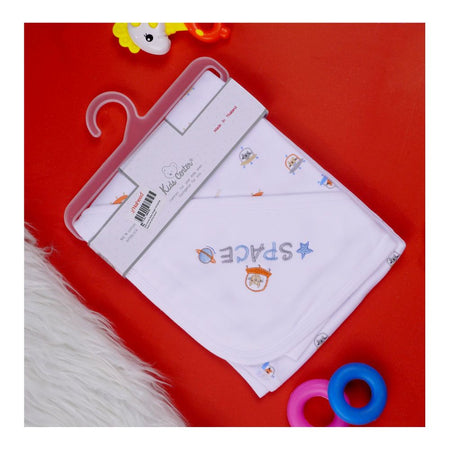 Kids Center Baby Hanger Wrapping Sheet, Soft Cotton Swaddle Blanket for Newborns, Off White Multi - Main Image