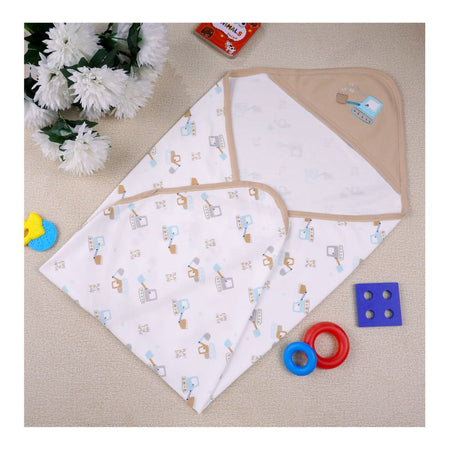 Kids Center Baby Hanger Wrapping Sheet, Soft Cotton Swaddle Blanket for Newborns, Beech Multi - Image 2