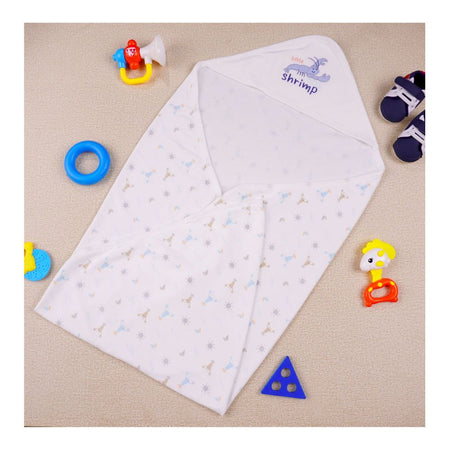 Kids Center Baby Hanger Wrapping Sheet, Soft Cotton Swaddle Blanket for Newborns, Off White - Image 2