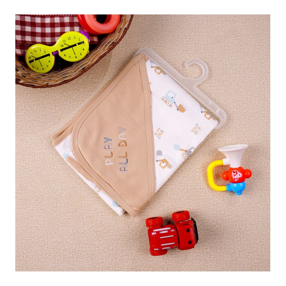 Kids Center Baby Hanger Wrapping Sheet, Soft Cotton Swaddle Blanket for Newborns, Beach - Main Image