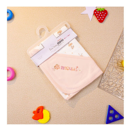 Kids Center Baby Hanger Wrapping Sheet, Soft Cotton Swaddle Blanket for Newborns, Peach Multi - Main Image