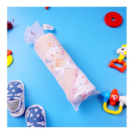 Kids Center I Love Mummy Baby Wrapping Sheet, Soft Cotton Swaddle Blanket for Newborns, Peach Multi - Main Image
