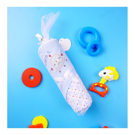 Kids Center Space Baby Wrapping Sheet, Soft Cotton Swaddle Blanket for Newborns, Light Blue Multi - Main Image