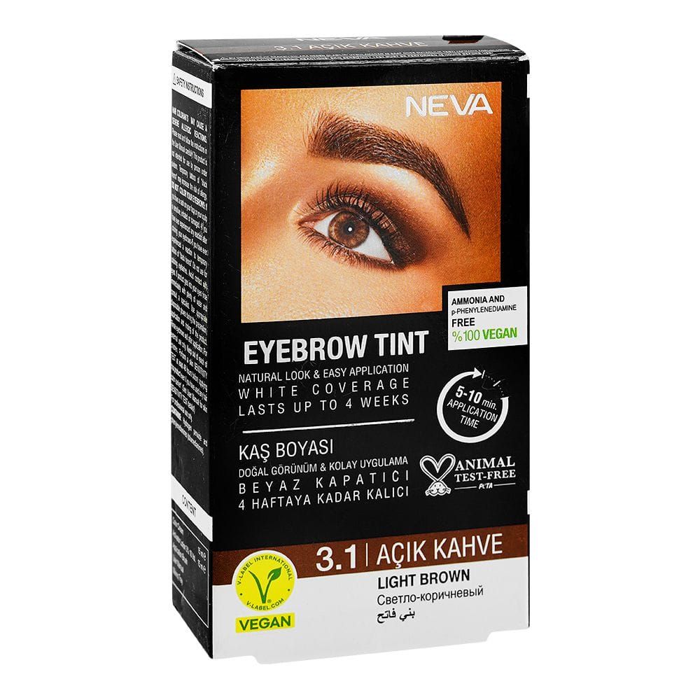Neva Eyebrow Tint, Ammonia-Free, Long-Lasting Brow Color Dye, 3.1 Light Brown - Main Image