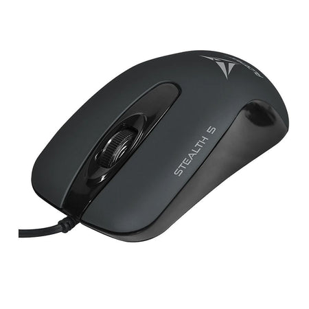 Alcatroz Stealth 5 Silent 1200 CPI USB Optical Wired Mouse, Metallic Grey - Main Image