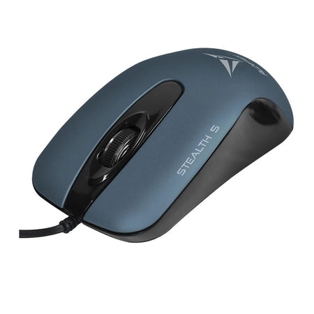 Alcatroz Stealth 5 Silent 1200 CPI USB Optical Wired Mouse, Dark Blue - Main Image
