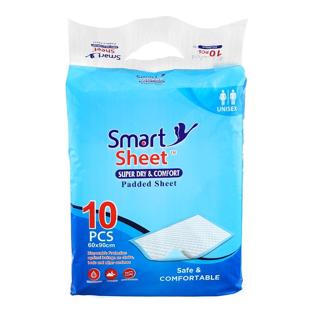 Smart Sheet Super Dry & Comfort Unisex Padded Sheet, 60x90cm, 10-Pack - Main Image
