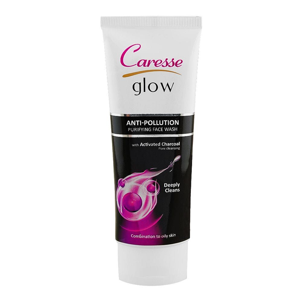 Caresse Glow Anti-Pollution Purifying Face Wash with Charcoal, For Combination to Oily Skin, 100ml - Main Image