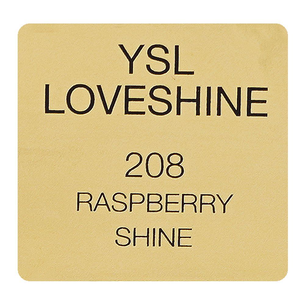 Yves Saint Laurent Love Shine Lipstick, 3.2g, 208 Raspberry Shine - Image 5
