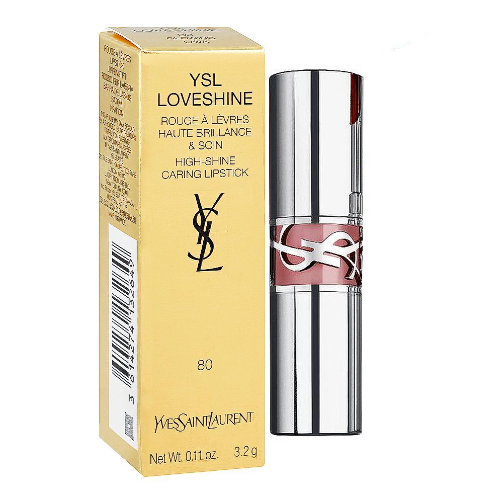 Yves Saint Laurent Love Shine Lipstick, 3.2g, 80 Glowing Lava - Image 2